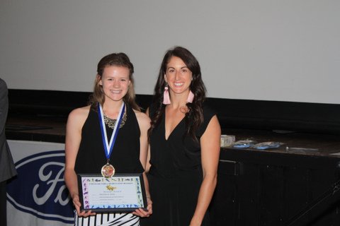 Michaela Webb who won the Junior Encouragement Award with Special Guest Alicia Quirk 